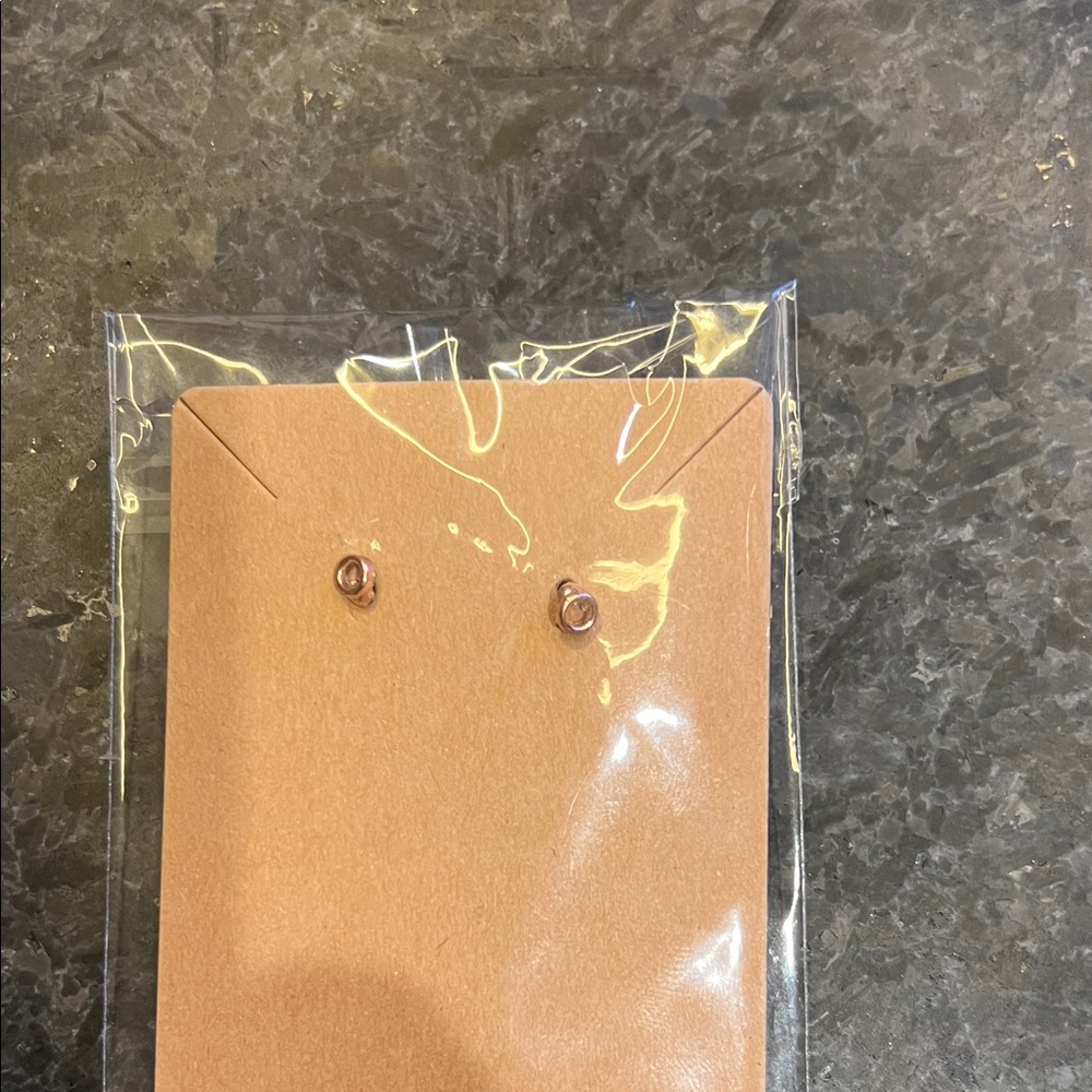Rose gold small stud earrings